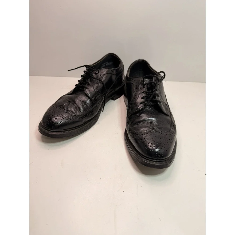 Dexter Black Leather Wingtip Oxfords Men's‎ Size 8.5 Made in USA Dress Shoes